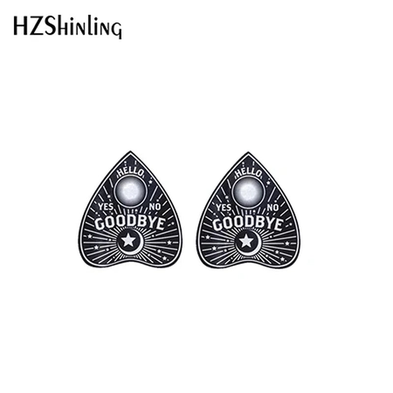 2021 Heat Acrylic Ouija Planchette Cartoon Stud Earrings Resin Epoxy Earrings Jewelry