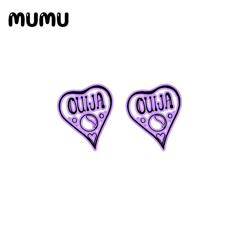 2021 New Ouija Board Stud Earring Epoxy Jewelry Resin Acrylic Earrings Handmade Gifts Men