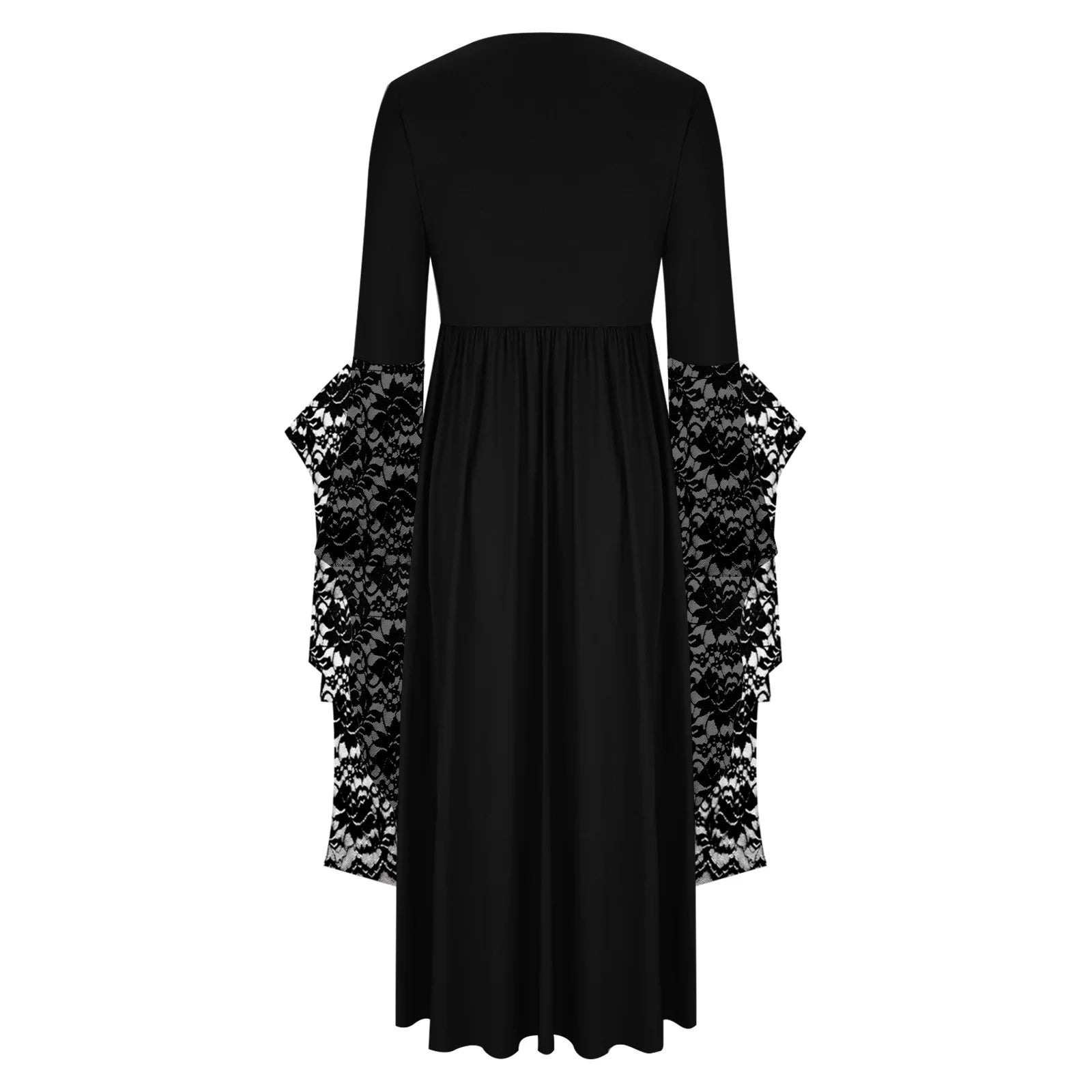 Womens Gothic Dress plus Size Flare Sleeve Dress Skull Lace Print Steampunk Dresses Cocktail Dresses Flowy Goth Corset Dress Maxi Wedding Guest Dresses Summer Savings