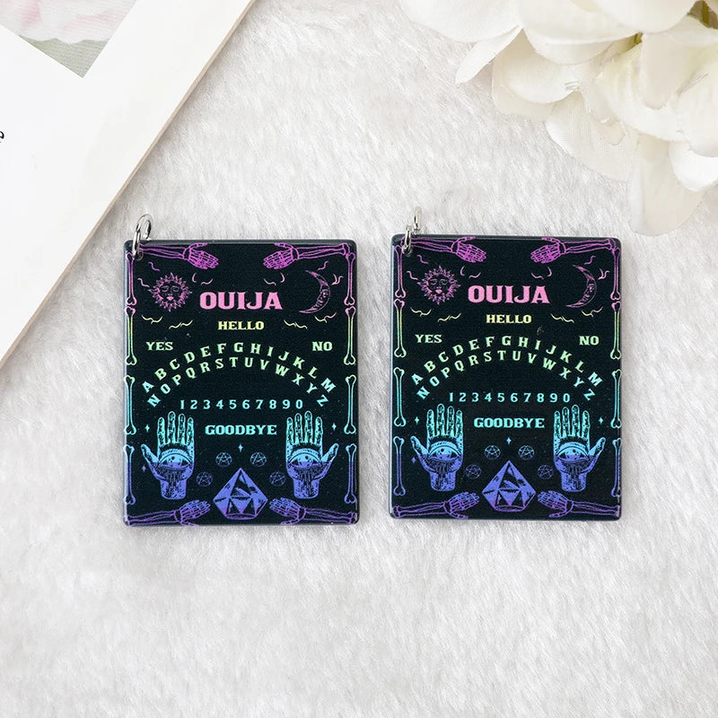 5 Pcs Divination Magic Ouija Planchette Charms Gothic Jewlery Findings for Keychain Necklace Diy Making