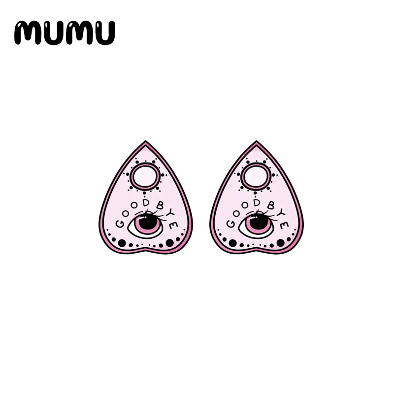 2021 New Ouija Board Stud Earring Epoxy Jewelry Resin Acrylic Earrings Handmade Gifts Men