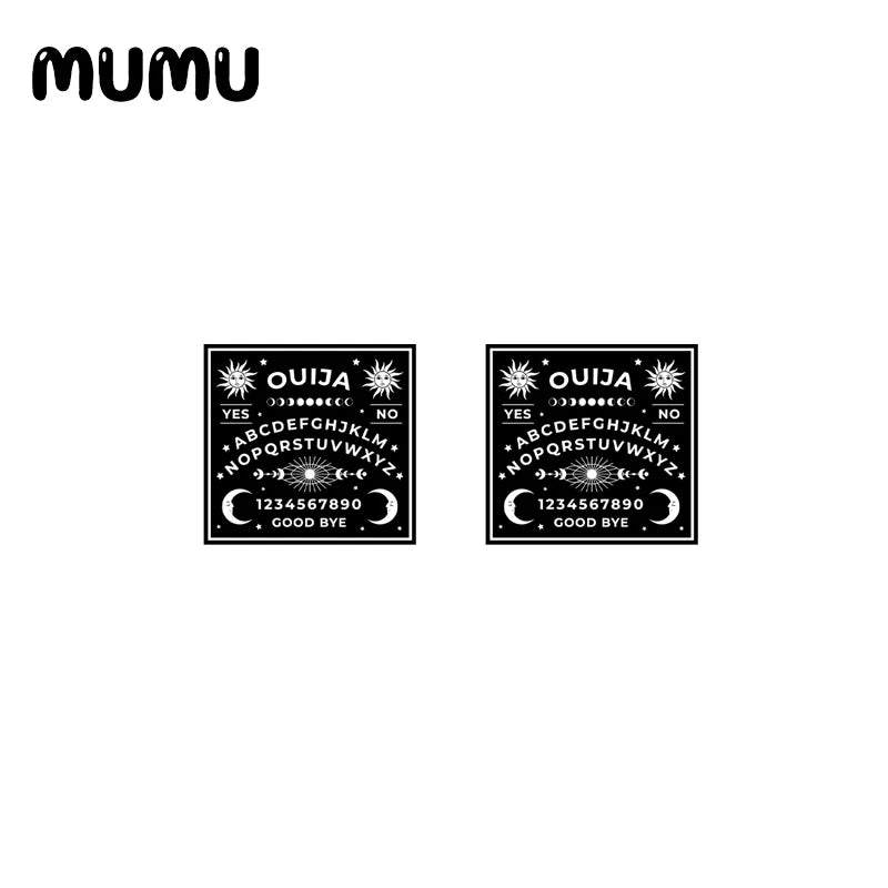 2021 New Ouija Board Stud Earring Epoxy Jewelry Resin Acrylic Earrings Handmade Gifts Men