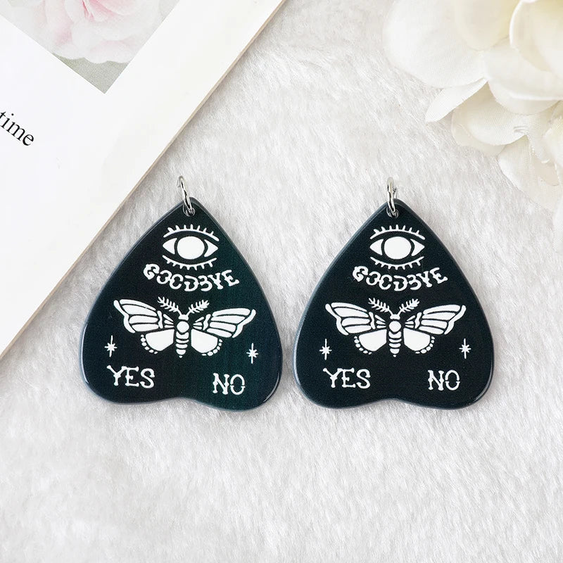 5 Pcs Divination Magic Ouija Planchette Charms Gothic Jewlery Findings for Keychain Necklace Diy Making