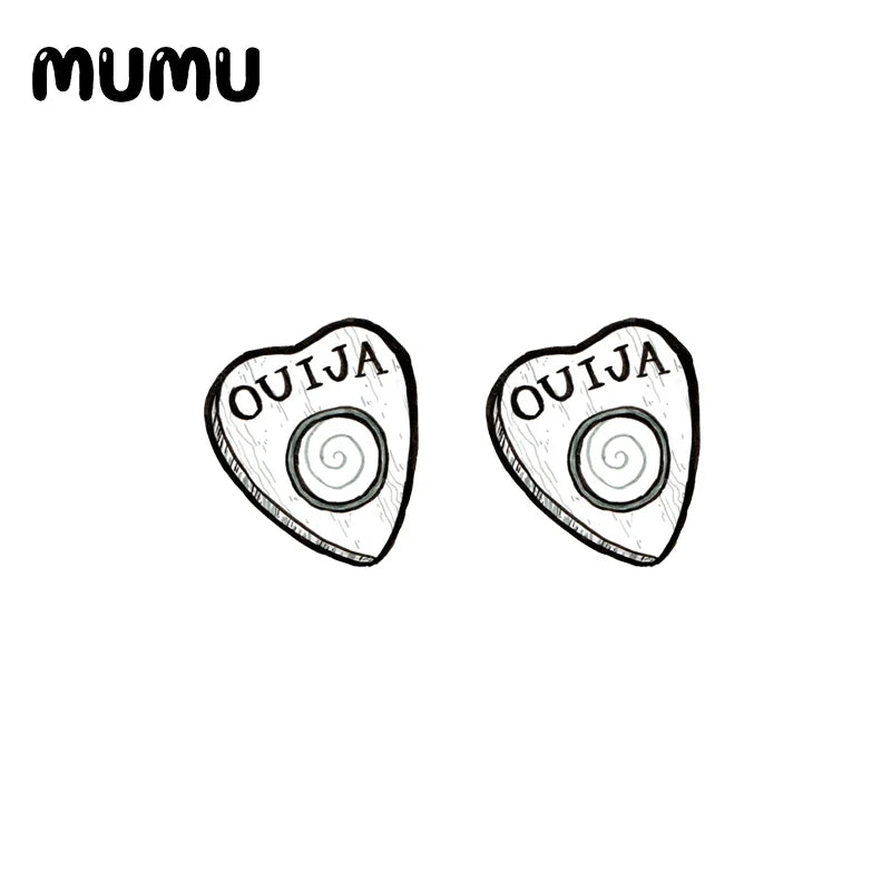 2021 New Ouija Board Stud Earring Epoxy Jewelry Resin Acrylic Earrings Handmade Gifts Men