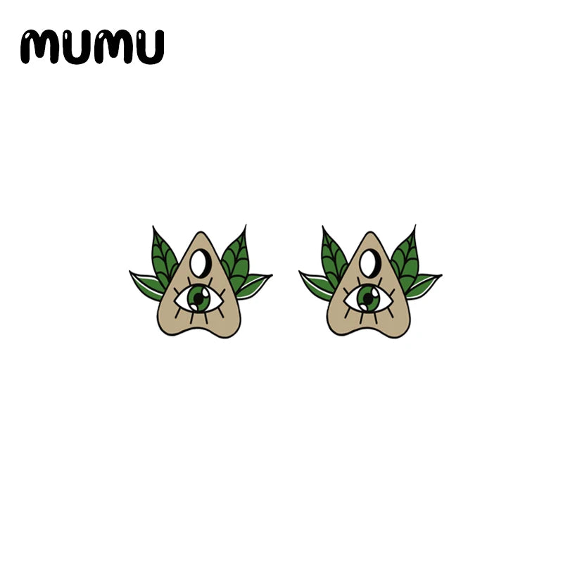 2021 New Ouija Board Stud Earring Epoxy Jewelry Resin Acrylic Earrings Handmade Gifts Men