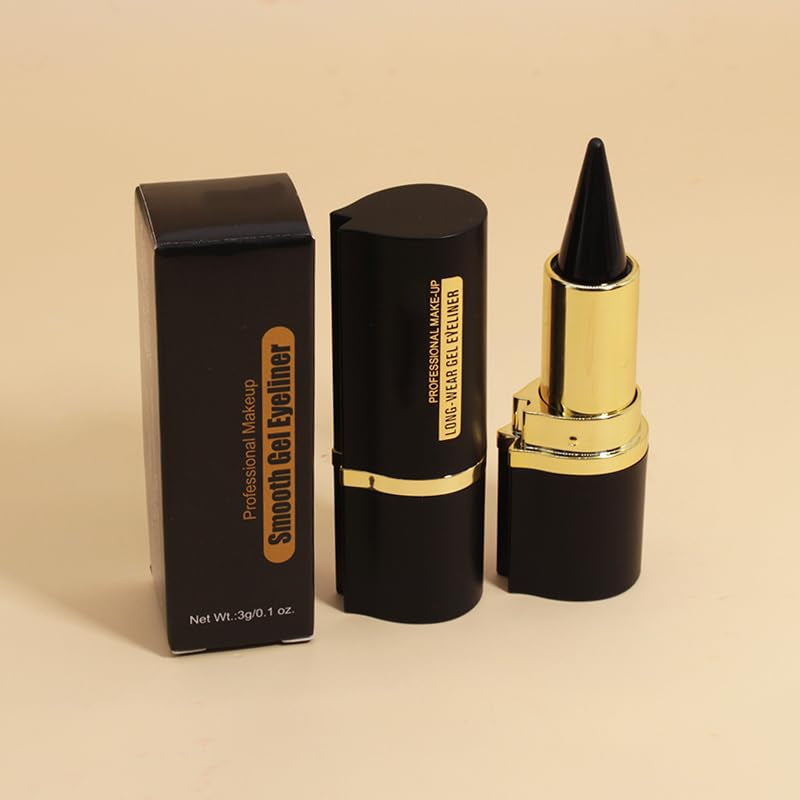2Pcs Ultra-Pigmented Black Eyeliner – Delineador De Ojos for Bold, Goth-Inspired Looks, Waterproof & Smudge-Proof Formula, Long-Lasting & Intense Color for Dramatic and Smoky Eyes Makeup