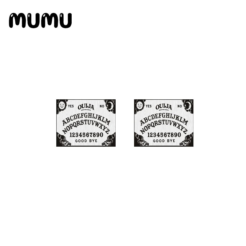 2021 New Ouija Board Stud Earring Epoxy Jewelry Resin Acrylic Earrings Handmade Gifts Men