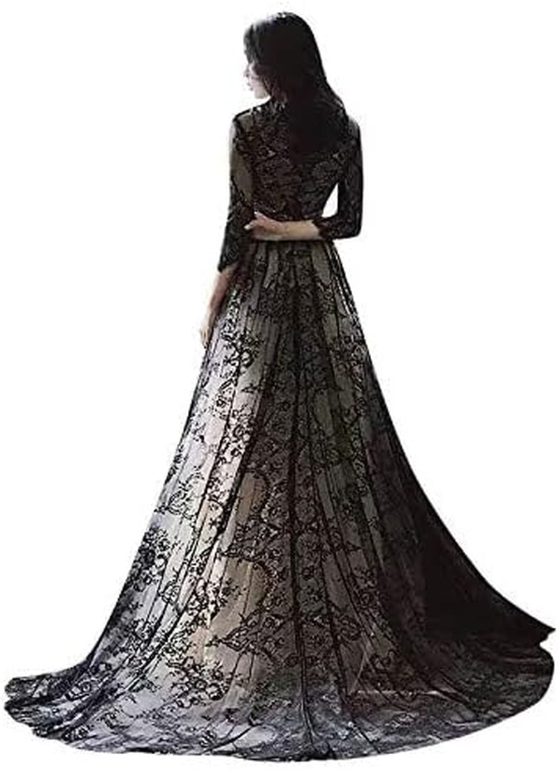 Ivory Lace Fabric Eyelash Chantilly Floral Bridal/Wedding Dress Flower African Lace Table Cloth DIY Crafts Scallop Trim Applique Ribbon Curtains 300Cmx150Cm ALE02 (Black)