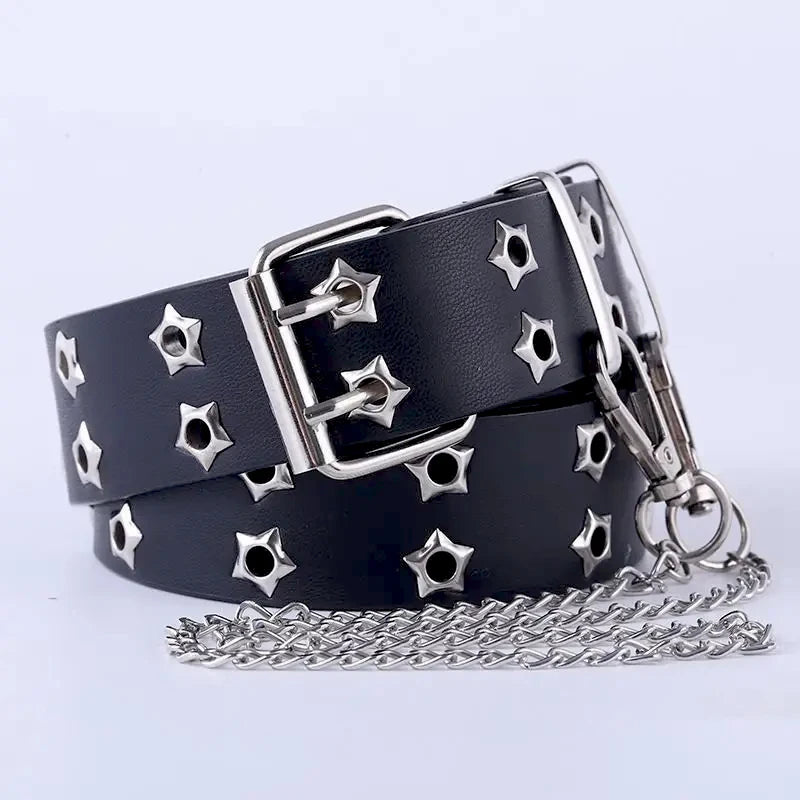 Unisex Jeans Belt Punk Gothic Belts for Women Men Waist Corset Cinturon Mujer Chain Ketting Riem High Quality Cummerbunds Cintos