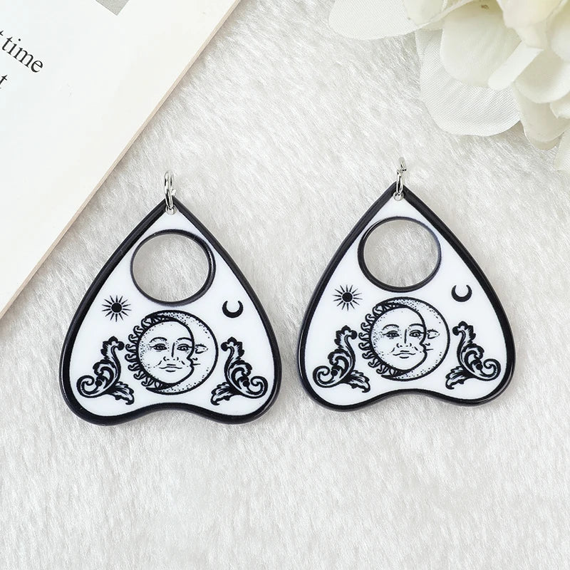 5 Pcs Divination Magic Ouija Planchette Charms Gothic Jewlery Findings for Keychain Necklace Diy Making