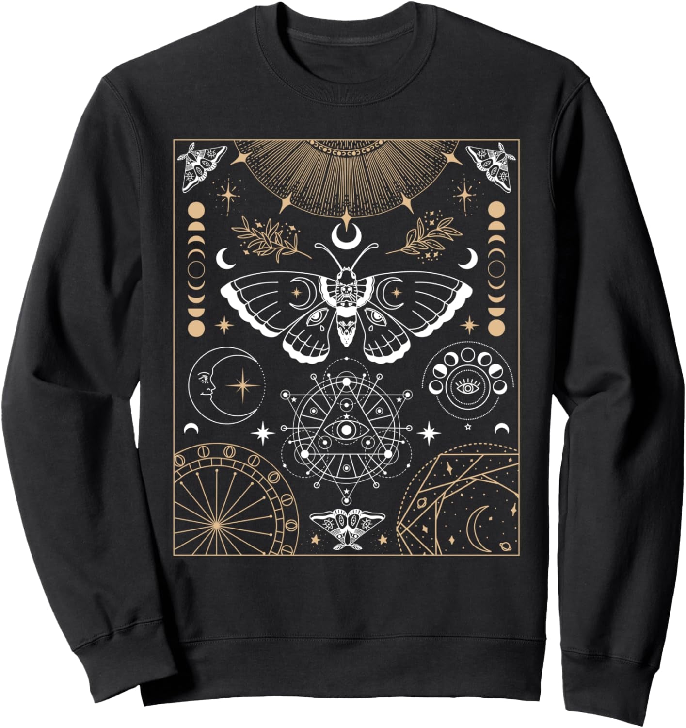 Luna Moth Moon Phases Witchy Dark Academia Aesthetic Sweatshirt