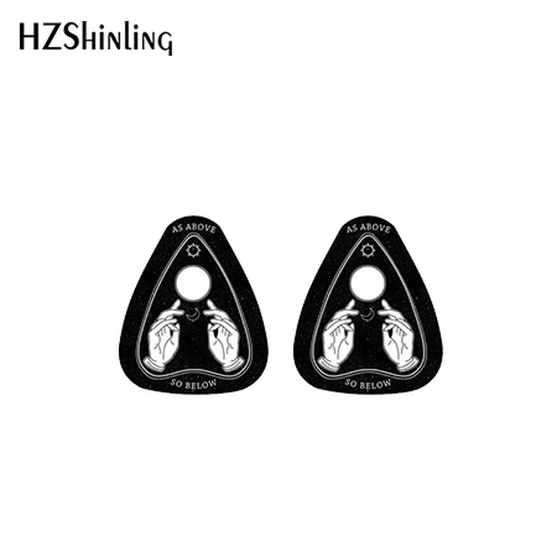 2021 Heat Acrylic Ouija Planchette Cartoon Stud Earrings Resin Epoxy Earrings Jewelry