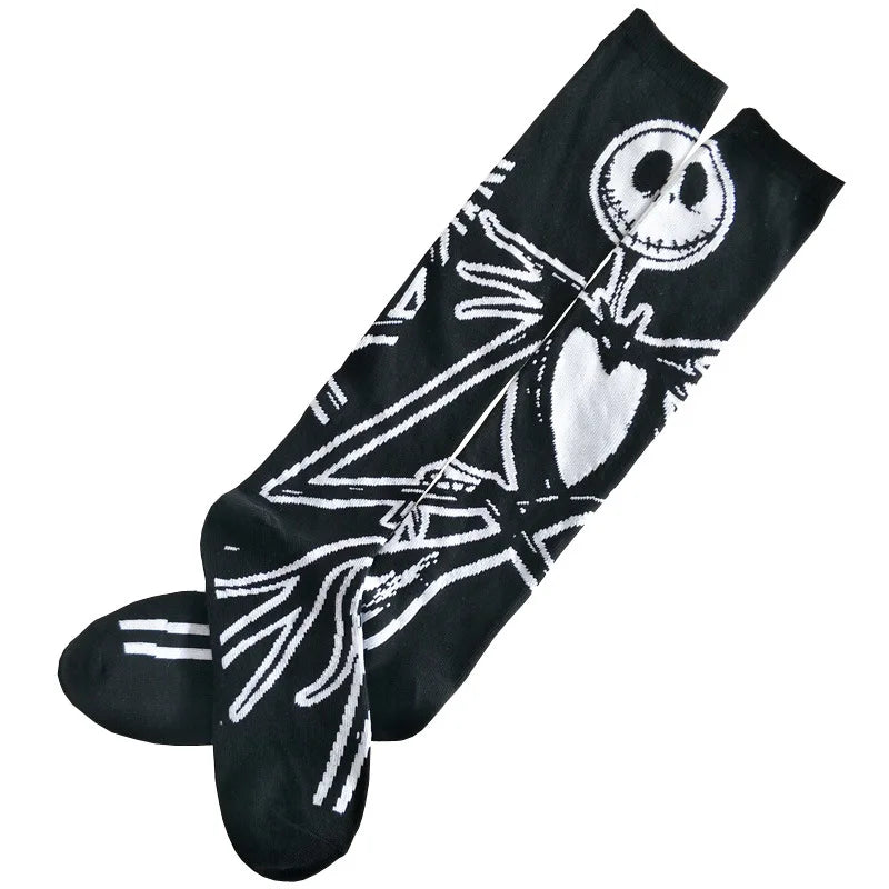 Harajuku Dark Magic Star Moon Knee Socks Women Girl Gothic Punk Streetwear Mall Goth JK School Casual Retro Ouija Board Long