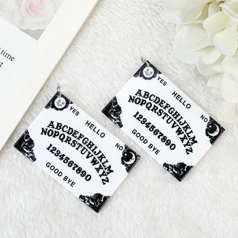 5 Pcs Divination Magic Ouija Planchette Charms Gothic Jewlery Findings for Keychain Necklace Diy Making