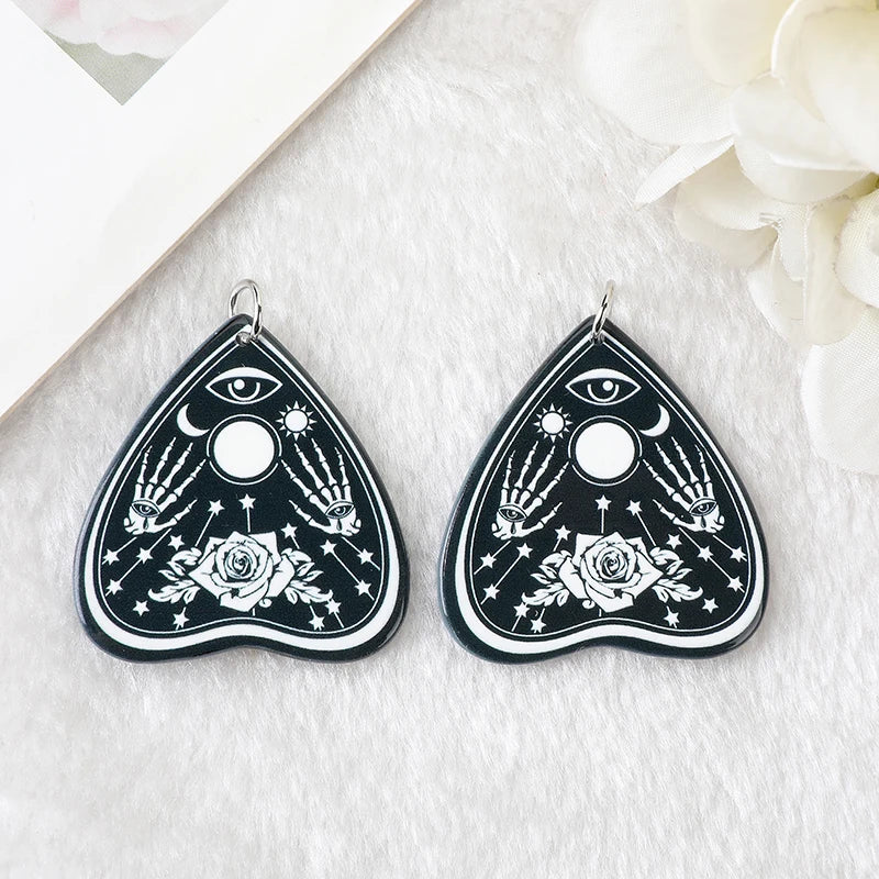 5 Pcs Divination Magic Ouija Planchette Charms Gothic Jewlery Findings for Keychain Necklace Diy Making