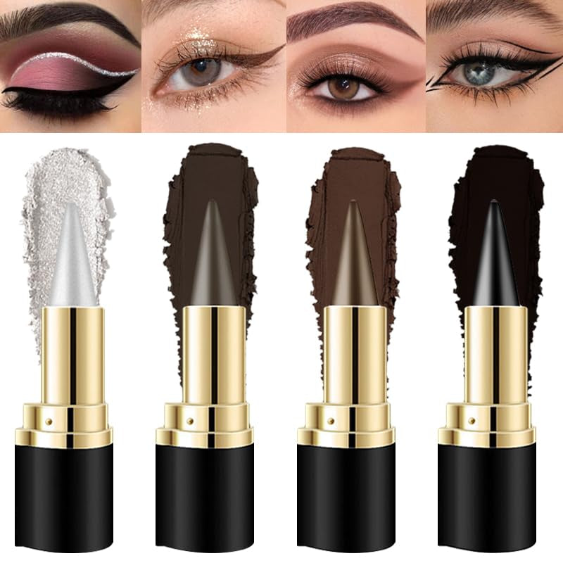 2Pcs Ultra-Pigmented Black Eyeliner – Delineador De Ojos for Bold, Goth-Inspired Looks, Waterproof & Smudge-Proof Formula, Long-Lasting & Intense Color for Dramatic and Smoky Eyes Makeup
