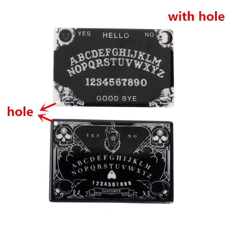 5 Pcs Divination Magic Ouija Planchette Charms Gothic Jewlery Findings for Keychain Necklace Diy Making